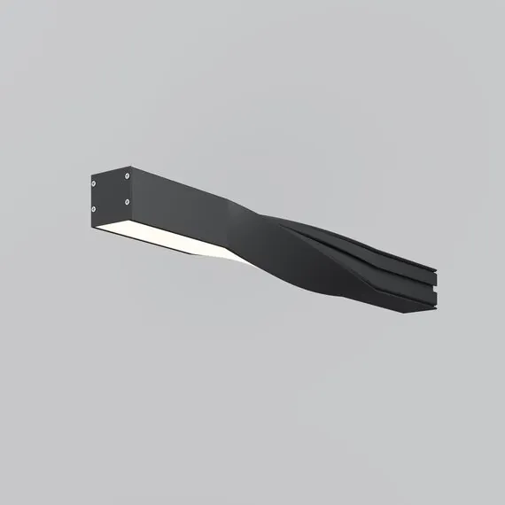 Maytoni Led Strip ALM-3535R-B-TR-90°-0.4M Радиусный профиль 35x35 Twist правый, изображение 2