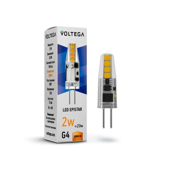 Voltega   7142 Светодиодная лампа Voltega G4 2W 2800K 7142