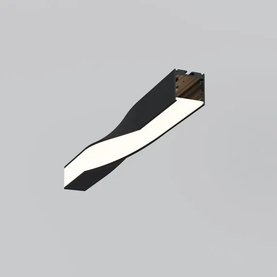 Maytoni Led Strip ALM-3535R-B-TR-90°-0.4M Радиусный профиль 35x35 Twist правый, изображение 3