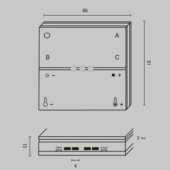 Maytoni Technical DRC034-8-W Беспроводная панель управления, изображение 8