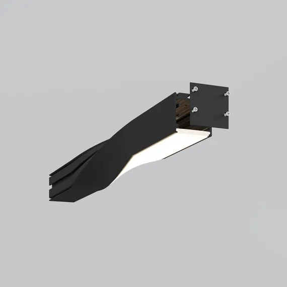 Maytoni Led Strip ALM-3535R-B-TL-90°-0.4M Радиусный профиль 35x35 Twist левый, изображение 4