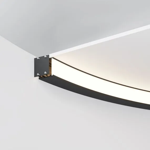 Maytoni Led Strip ALM-3535R-B-IN-90°-1.5M Радиусный профиль 35x35 Ø1500мм внутренний 1 круга, изображение 4