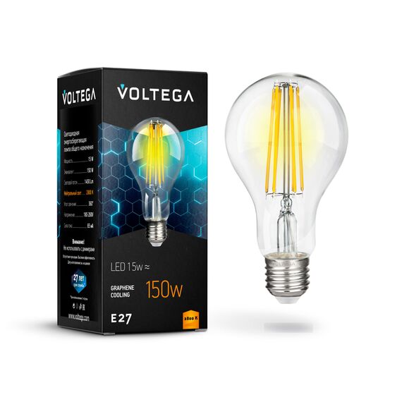Voltega   7104 Филаментная лампа Voltega General E27 15W 2800K 7104, изображение 2