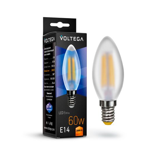 Voltega   7044 Филаментная лампа Voltega E14 6W 2800K 7044