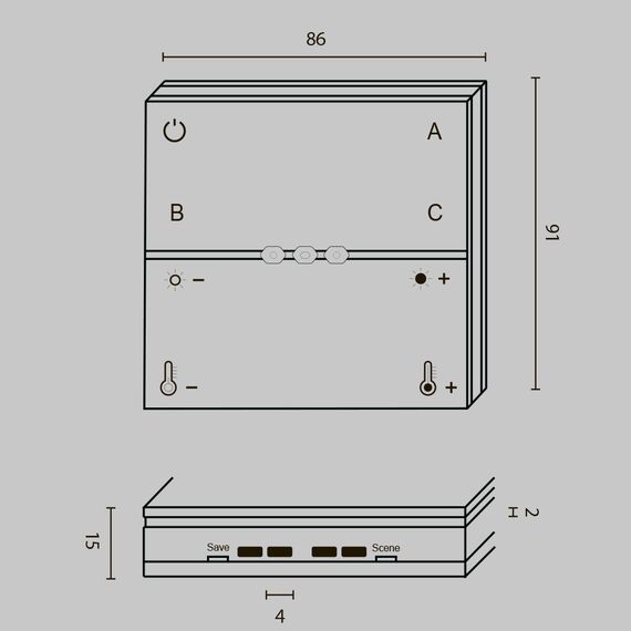 Maytoni Technical DRC034-8-B Беспроводная панель управления, изображение 8