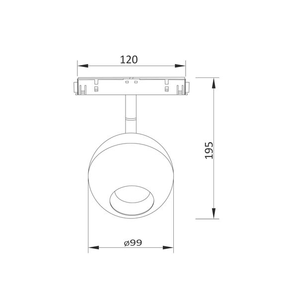 Maytoni Technical TR028-2-15W4K-B Трековый светильник Ball, изображение 2