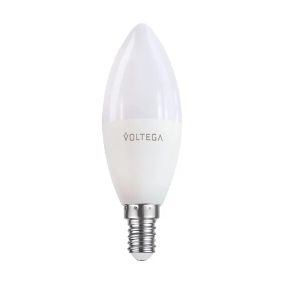 Voltega   2427 Светодиодная диммируемая лампа Wi-Fi Voltega E14 5W 2700K VG 2427 свеча матовая, изображение 2