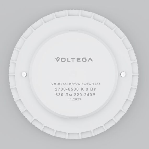Voltega   2430 Лампа светодиодная GX53 9W 2700K 630Lm Voltega Wi-Fi bulbs 2430, изображение 6