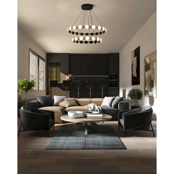 Freya FR6180PL-L70B Люстра подвесная светодиодная Collar, изображение 2