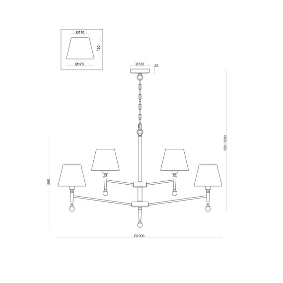 Freya FR5190PL-12BS Подвесная люстра Rosemary, изображение 3
