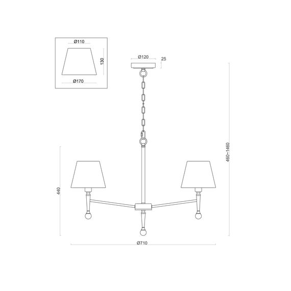 Freya FR5190PL-05BS Подвесная люстра Rosemary, изображение 4
