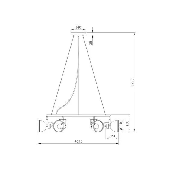 Freya FR4003PL-06W Подвесная люстра Roslyn, изображение 3