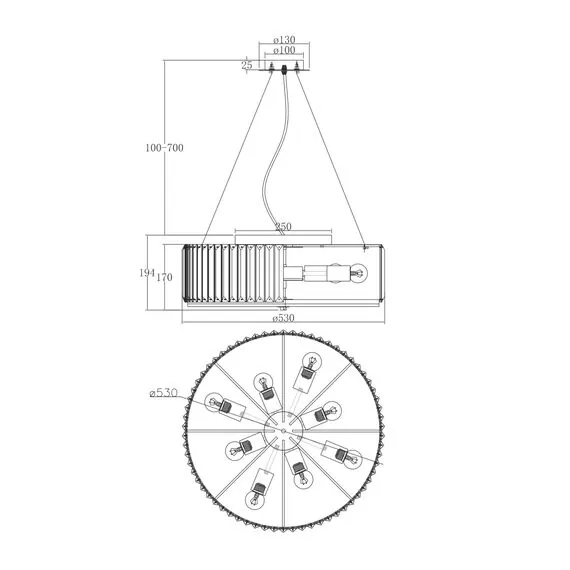 Freya FR5443CL-06BS Люстра на штанге Hanger, изображение 6