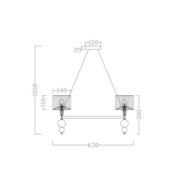 Freya FR5093PL-05CH Подвесная люстра Lauren, изображение 2