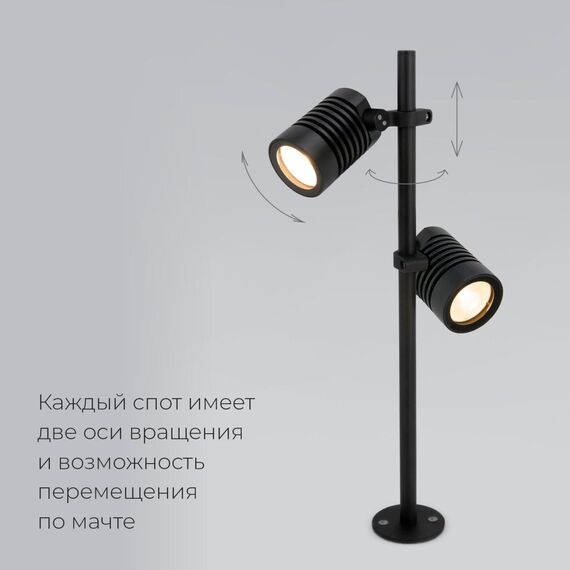 Elektrostandard a058259 Landscape/2 (041 FL LED)/Светильник садово-парковый черный, изображение 3