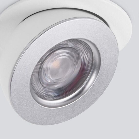 Elektrostandard a060946 Pruno белый серебро 8W 4200К (25080/LED)/Встраиваемый светодиодный светильник, изображение 3