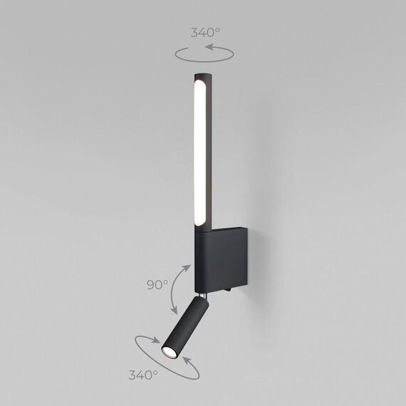 Elektrostandard a057584 40111/LED Светильник Настенный светодиодный Sarca LED черный, изображение 3