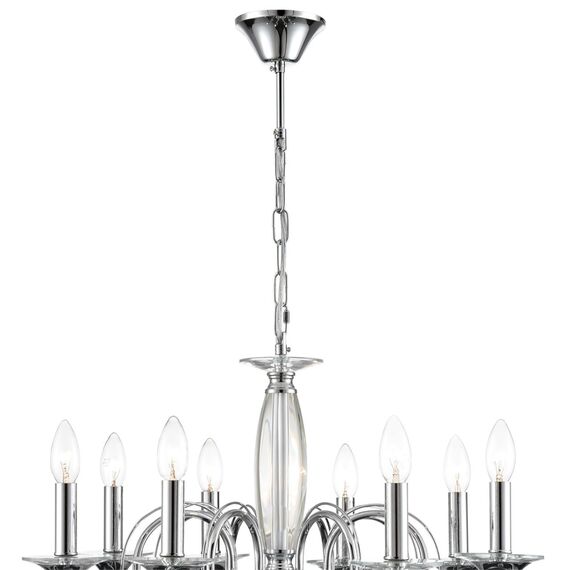 LUMION 8032/8 CLASSI LN25 20 хром, металл/хрусталь Люстра подвесная Е14 8*40W 220V LAOKA, изображение 4