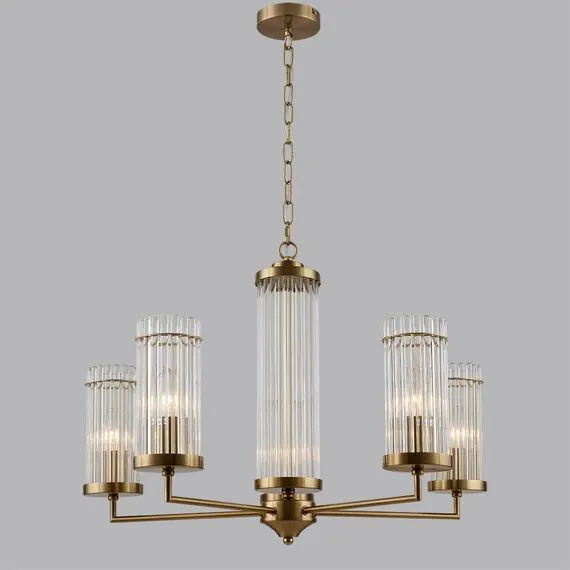 LUMION 6527/5 CLASSI LN23 32 латунь Люстра E14 5*40W 220V ELLOW, изображение 3