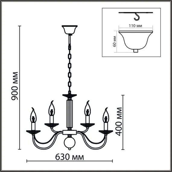 LUMION 8033/10 CLASSI LN25 16 медь, металл/стекло Люстра подвесная Е14 10*40W 220V INCANTO, изображение 2
