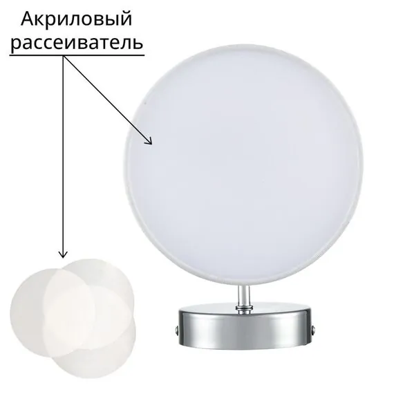 LUMION 6591/1W CLASSI LN25 62 хром/белый, металл/текстиль Бра E14 1*40W 220V SUNTORI, изображение 3