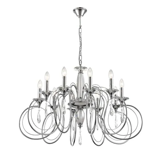 LUMION 8032/10 CLASSI LN25 20 хром, металл/хрусталь Люстра подвесная Е14 10*40W 220V LAOKA, изображение 7