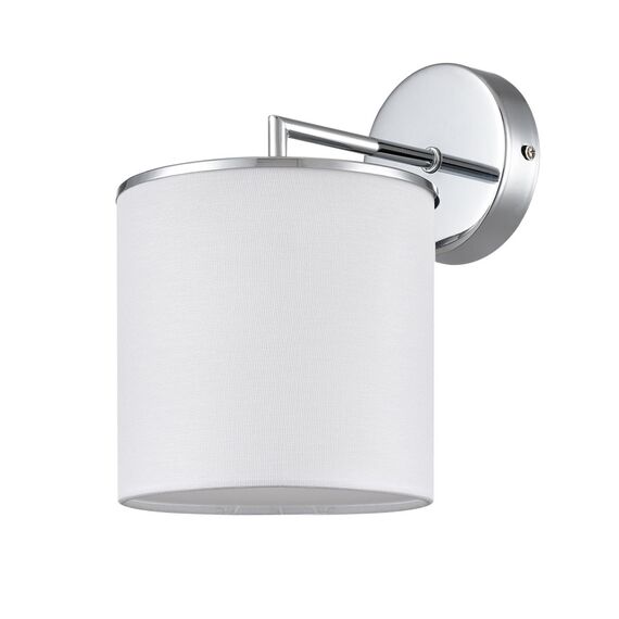 LUMION 6591/1W CLASSI LN25 62 хром/белый, металл/текстиль Бра E14 1*40W 220V SUNTORI