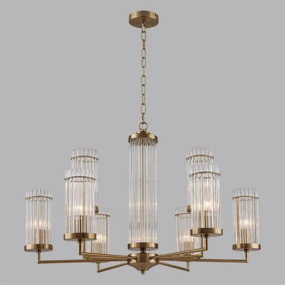 LUMION 6527/9 CLASSI LN23 32 латунь Люстра E14 9*40W 220V ELLOW, изображение 3