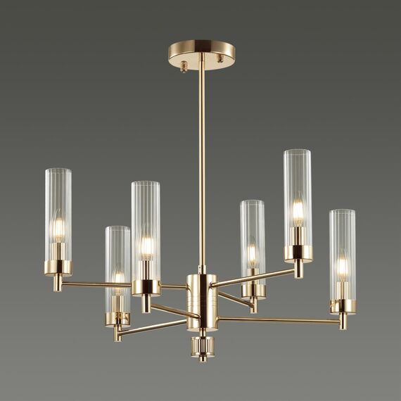 LUMION 5274/6C CLASSI LN23 35 золотой Люстра потолочная E14 6*40W 220V KAMILLA, изображение 3
