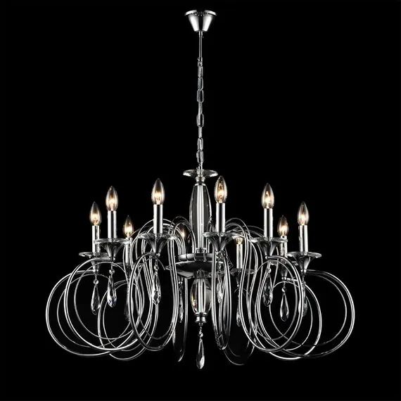 LUMION 8032/10 CLASSI LN25 20 хром, металл/хрусталь Люстра подвесная Е14 10*40W 220V LAOKA, изображение 6
