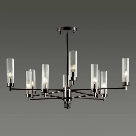 LUMION 5275/10C CLASSI LN23 38 черный хром Люстра потолочная E14 10*40W 220V KAMILLA, изображение 3