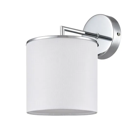 LUMION 6591/1W CLASSI LN25 62 хром/белый, металл/текстиль Бра E14 1*40W 220V SUNTORI