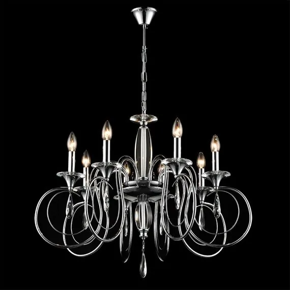 LUMION 8032/8 CLASSI LN25 20 хром, металл/хрусталь Люстра подвесная Е14 8*40W 220V LAOKA, изображение 6