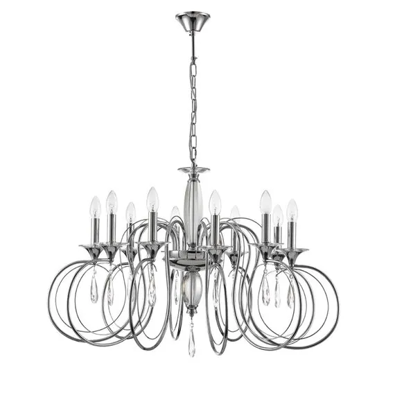 LUMION 8032/10 CLASSI LN25 20 хром, металл/хрусталь Люстра подвесная Е14 10*40W 220V LAOKA