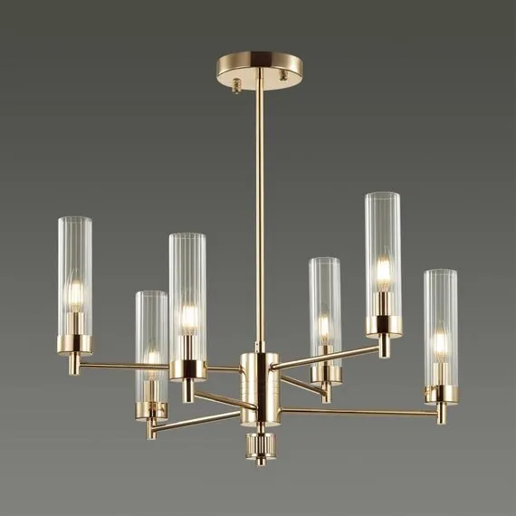 LUMION 5274/6C CLASSI LN23 35 золотой Люстра потолочная E14 6*40W 220V KAMILLA, изображение 3
