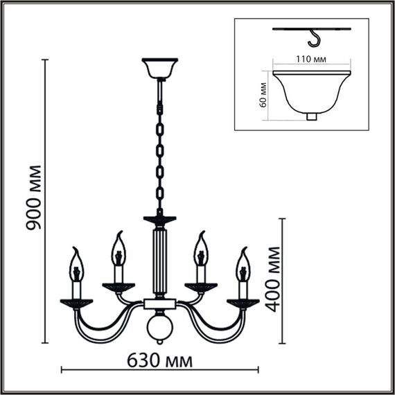 LUMION 8033/10 CLASSI LN25 16 медь, металл/стекло Люстра подвесная Е14 10*40W 220V INCANTO, изображение 2