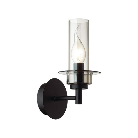 LUMION 6555/1W CLASSI LN25 29 черный/дымчатый/металл/стекло Бра E14 1*40W 220V MADONNA, изображение 3