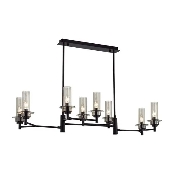 LUMION 6555/8C CLASSI LN25 30 черный/дымчатый/металл/стекло Люстра потолочная E14 8*40W 220V MADONNA, изображение 6