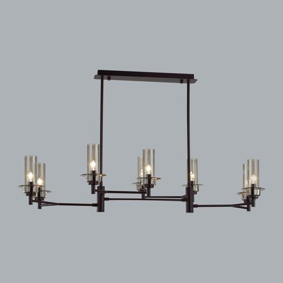 LUMION 6555/8C CLASSI LN25 30 черный/дымчатый/металл/стекло Люстра потолочная E14 8*40W 220V MADONNA, изображение 5