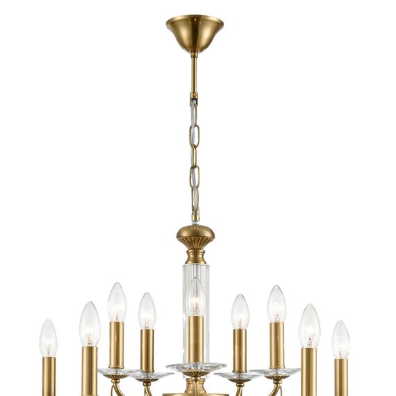 LUMION 8033/10 CLASSI LN25 16 медь, металл/стекло Люстра подвесная Е14 10*40W 220V INCANTO, изображение 4