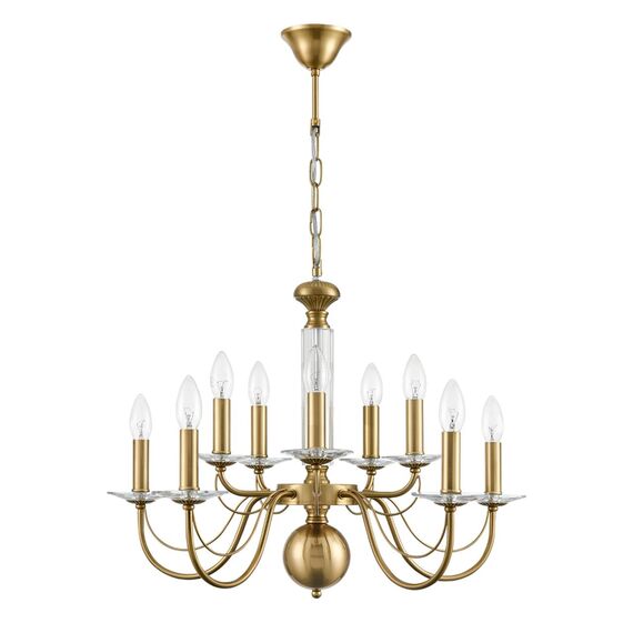 LUMION 8033/10 CLASSI LN25 16 медь, металл/стекло Люстра подвесная Е14 10*40W 220V INCANTO