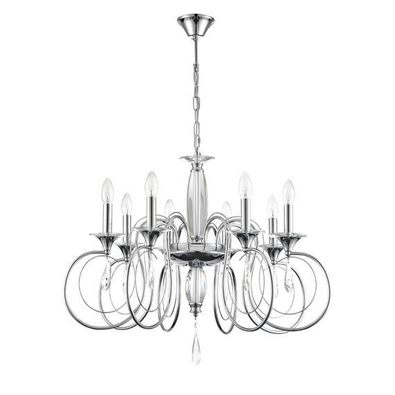 LUMION 8032/8 CLASSI LN25 20 хром, металл/хрусталь Люстра подвесная Е14 8*40W 220V LAOKA
