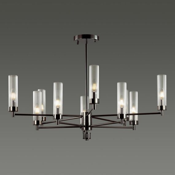 LUMION 5275/10C CLASSI LN23 38 черный хром Люстра потолочная E14 10*40W 220V KAMILLA, изображение 3