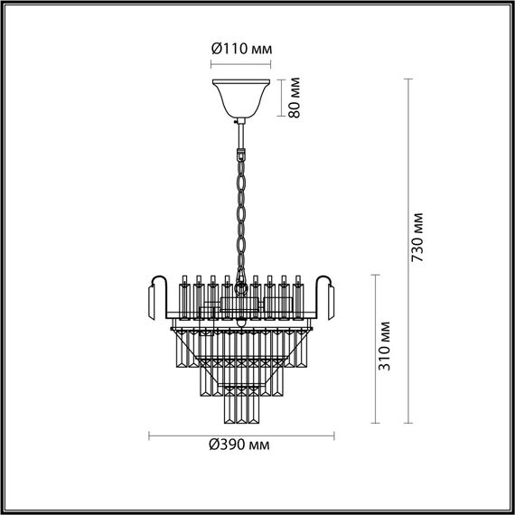 LUMION 5234/6 CLASSI LN22 000 золотой Люстра E14 6*40W 220V ZOLA, изображение 2