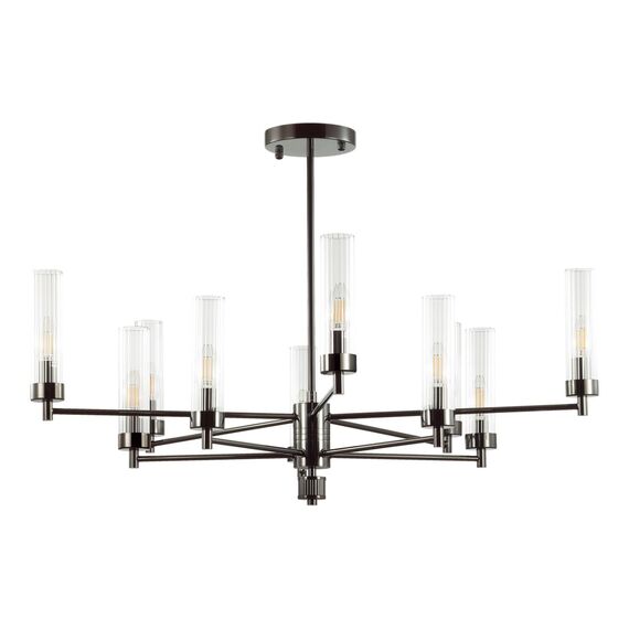 LUMION 5275/10C CLASSI LN23 38 черный хром Люстра потолочная E14 10*40W 220V KAMILLA