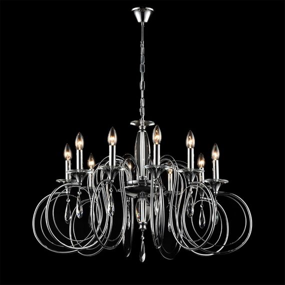 LUMION 8032/10 CLASSI LN25 20 хром, металл/хрусталь Люстра подвесная Е14 10*40W 220V LAOKA, изображение 6