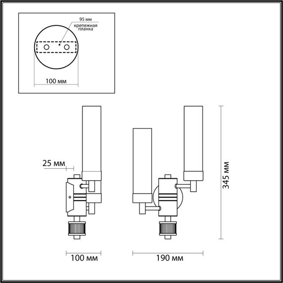LUMION 5274/2W CLASSI LN23 35 золотой Бра E14 2*40W 220V KAMILLA, изображение 2