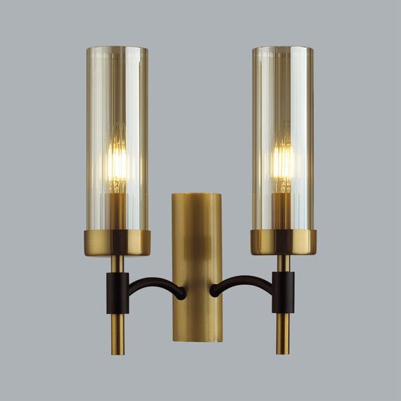 LUMION 6538/2W CLASSI LN23 34 чёрный, латунь Бра E14 2*40W 220V SHARON, изображение 3
