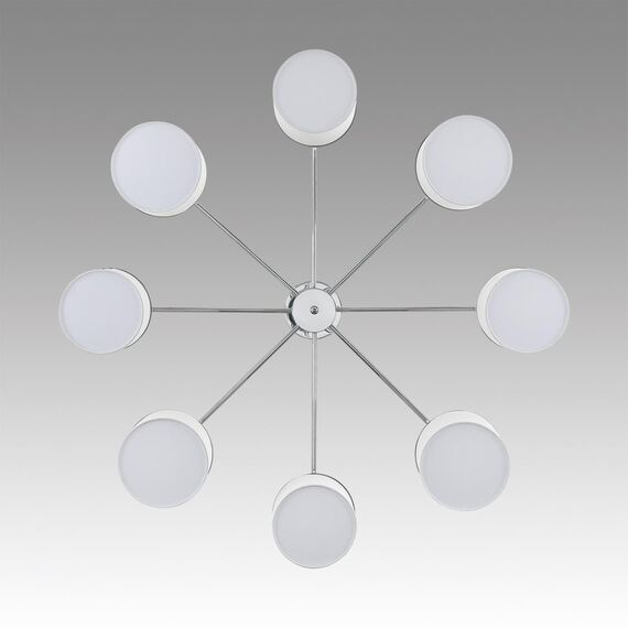 LUMION 6591/8 CLASSI LN25 62 хром/белый, металл/текстиль Люстра подвесная E14 8*40W 220V SUNTORI, изображение 4