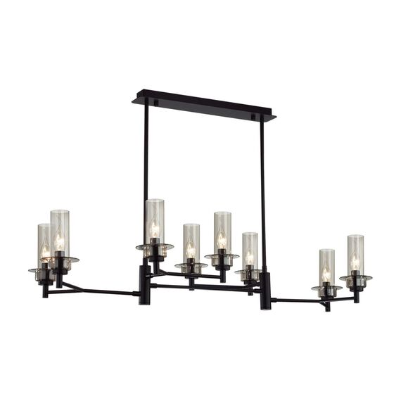 LUMION 6555/8C CLASSI LN25 30 черный/дымчатый/металл/стекло Люстра потолочная E14 8*40W 220V MADONNA, изображение 6
